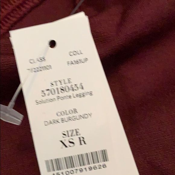 White house black market burgundy leggings NEW XS - Picture 3 of 3